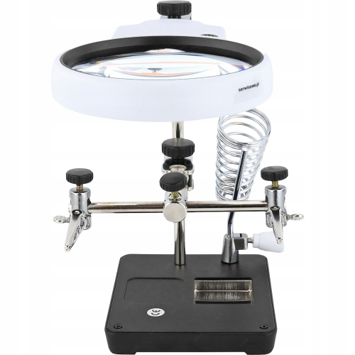 3- TRZECIA RĘKA UCHWYT SERWIS PCB LUPA LED RT0191