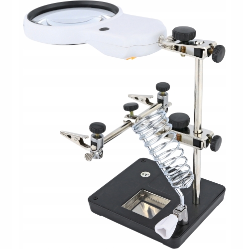 3- TRZECIA RĘKA UCHWYT SERWIS PCB LUPA LED RT0191