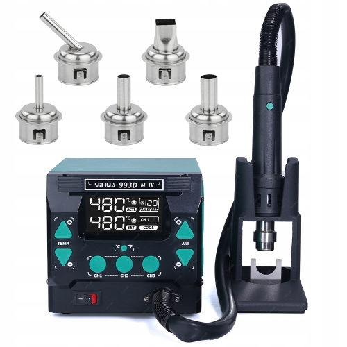 MOCNA SPAWARKA DO PLASTIKU STACJA HOT AIR DO LUTOWANIA YIHUA 993DM-IV 1000W