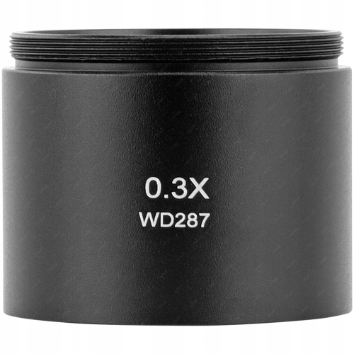 SOCZEWKA BARLOWA DO MIKROSKOPU MECHANIC MCN 0.3X WD287 48mm POWIĘKSZAJĄCA