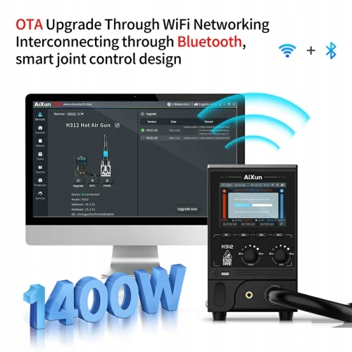 STACJA LUTOWNICZA HOT AIR NA GORĄCE POWIETRZE SPAWARKA AIXUN H312 1400W