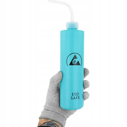 PLASTIKOWA BUTELKA DOZOWNICZA NA PŁYNY CHEMIE DO ELEKTRONIKI ESD HDPE 500ml