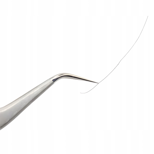 OSTRA MIKRO 0,2MM PĘSETA PINCETA PROSTA PRECYZYJNA SERWIS BRWI RZĘSY SAK-15