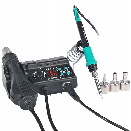 STACJA LUTOWNICZA HOT AIR + LUTOWNICA PRECYZYJNA + ZESTAW DO LUTOWANIA XL