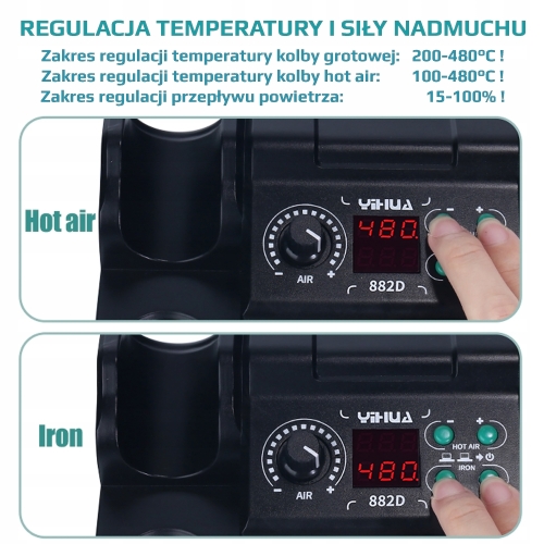 STACJA LUTOWNICZA HOT AIR + LUTOWNICA PRECYZYJNA + ZESTAW DO LUTOWANIA XL