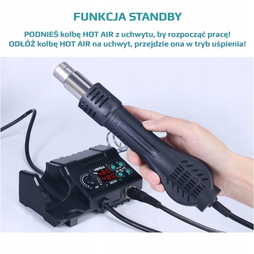 STACJA LUTOWNICZA HOT AIR + LUTOWNICA PRECYZYJNA + ZESTAW DO LUTOWANIA XL