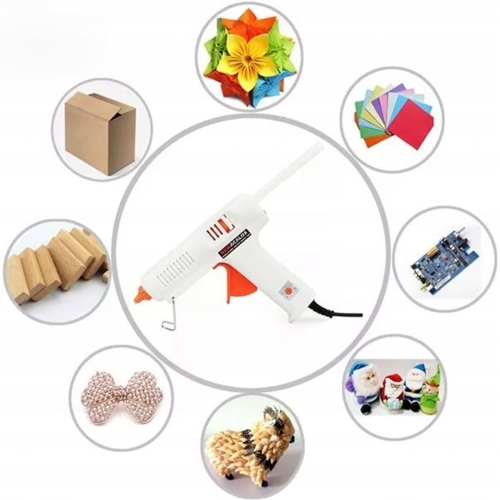 PISTOLET DO KLEJU NA GORĄCO 20W + KLEJ + PODSTAWKA