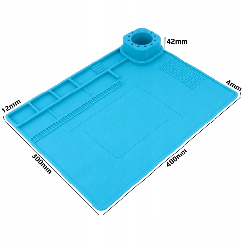 DUŻA MATA SILIKONOWA IZOLACYJNA HOTAIR GRUBA ORGANIZER 40x30cm RT0396