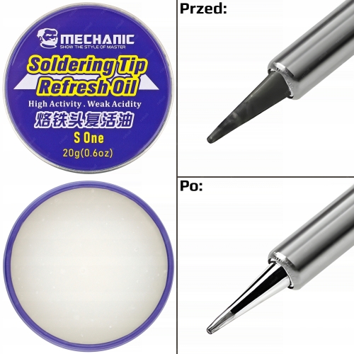 ODŚWIEŻACZ CZYŚCIK DO GROTÓW LUTOWNICZYCH TIP REFRESHER MECHANIC S ONE 20g