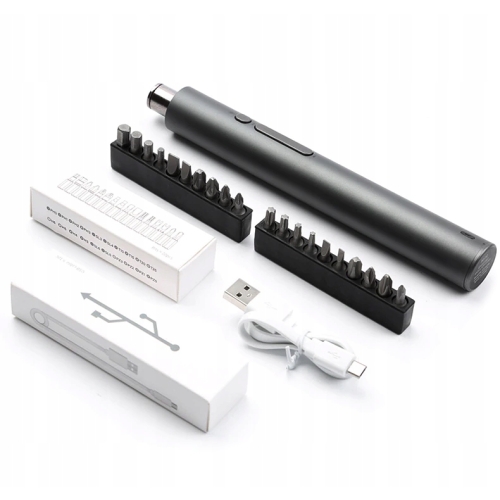 ELEKTRYCZNY ŚRUBOKRĘT BEZPRZEWODOWY WKRĘTAK KS-882036 USB + 20 BITÓW 23w1