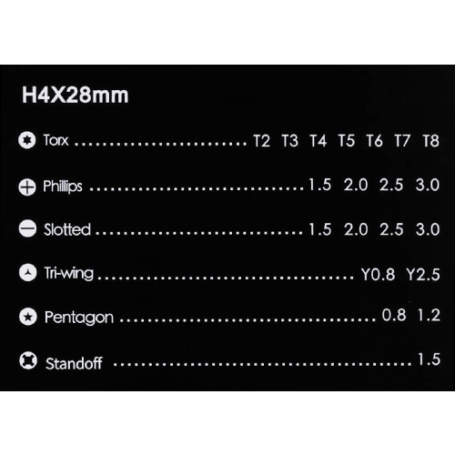 ZESTAW BITÓW IMBUS TORX PENTALOBE WKRĘTAK JM-8170