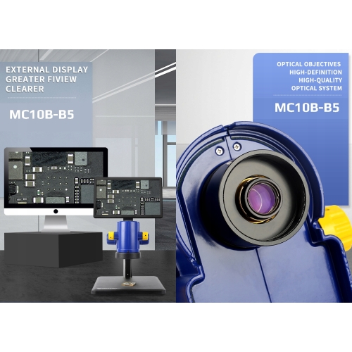 CYFROWY SERWISOWY MIKROSKOP DLA ELEKTORNIKA MECHANIC MC10B-B5 +MONITOR 11,6