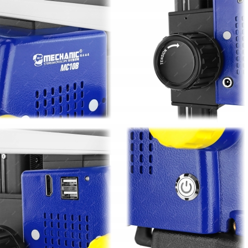 CYFROWY SERWISOWY MIKROSKOP DLA ELEKTORNIKA MECHANIC MC10B-B5 +MONITOR 11,6