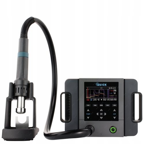 ZESTAW STACJA LUTOWNICZA QUICK 861 PRO 1300W HOT AIR FUNKCJA AI + CYNA 18g