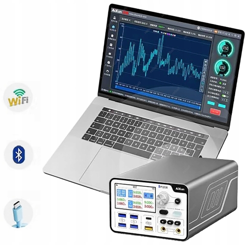 ZASILACZ LABORATORYJNY INTELIGENTNY AIXUN P3208 320W 32V/8A + KABLE IPHONE
