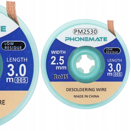 DŁUGA 3 METROWA PLECIONKA DO CYNY LUTOWNICZA SSĄCA MEGA ZESTAW 5 szt. ZAPAS