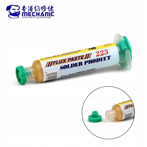 WYSOKOAKTYWNY FLUX TOPNIK PASTA LUTOWNICZA DO LUTOWANIA MECHANIC 223 10g