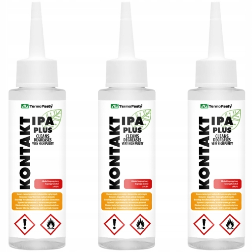 KONTAKT IPA PLUS 99,9% CZYSTY ALKOHOL IZOPROPYLOWY IZOPROPANOL 3x 100ml
