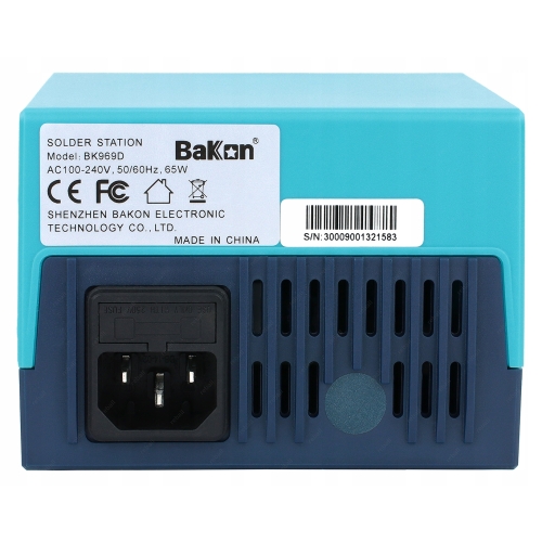 STACJA LUTOWNICZA BAKON BK969D 65W NA GROTY T12 T13 + ZESTAW 11 GROTÓW