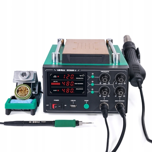 STACJA LUTOWNICZA GROTY C210 + HOTAIR + PODGRZEWACZ LCD 853AAA-II 3w1 1170W