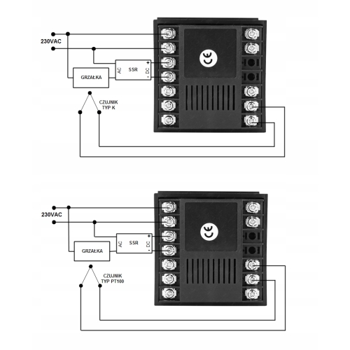 REGULATOR TEMPERATURY STEROWNIK XMTD 8000 230V WYJ. NA SSR + WBUD. PRZEKAŹ