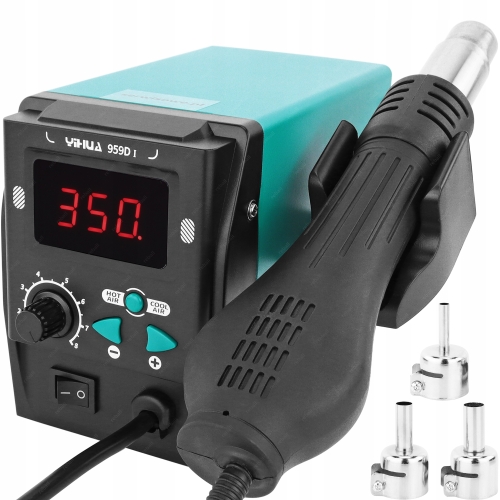 LUTOWNICA PRECYZYJNA YIHUA 948DB+II T12 + STACJA LUTOWNICZA HOT AIR 959D-I