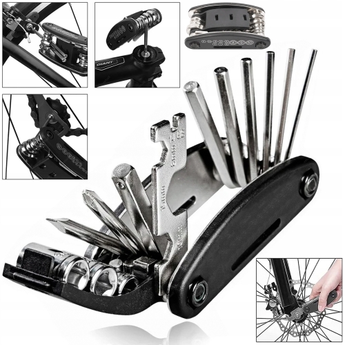 ZESTAW KLUCZY ROWEROWYCH IMBUSÓW PŁASKICH NASADKOWYCH KLUCZY WKRĘTAKÓW 16w1