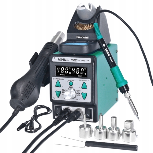 STACJA LUTOWNICZA HOT AIR LUTOWNICA PRECYZYJNA 2w1 YIHUA 899D-II 750W MOCNA