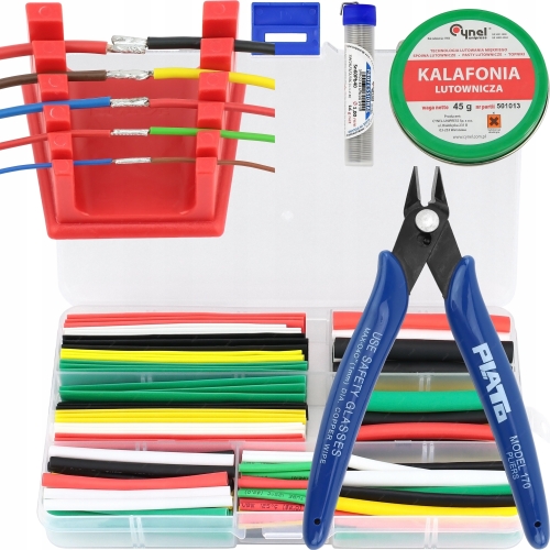 AKCESORIA LUTOWNICZE DO LUTOWANIA UCHWYT SZCZYPCE CYNA KALAFONIA KOSZULKI