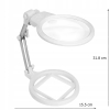 DUŻA LUPA NUMIZMATYCZNA SZKŁO POWIĘKSZAJĄCE SKŁADANA 2X130mm +6X26mm +2xLED