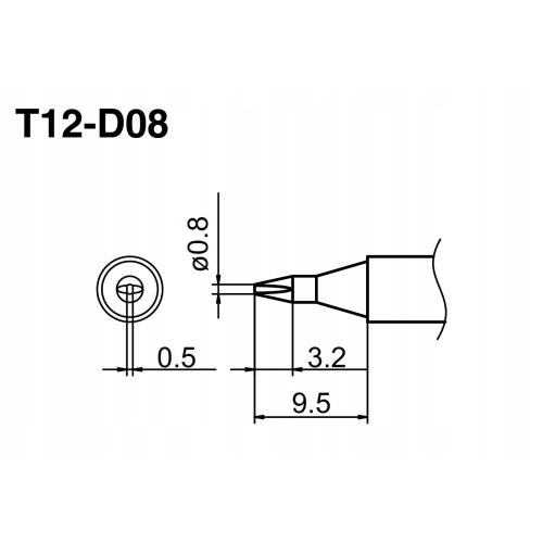 GROT T12 DO STACJA LUTOWNICZA PRECYZYJNA OSS TEAM SUGON AIXUN YATO T12-D08