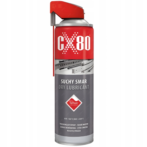 SUCHY SMAR TEFLONOWY DUO SPRAY CX80 500ML TEFLON APLIKATOR SUCHE SMAROWANIE