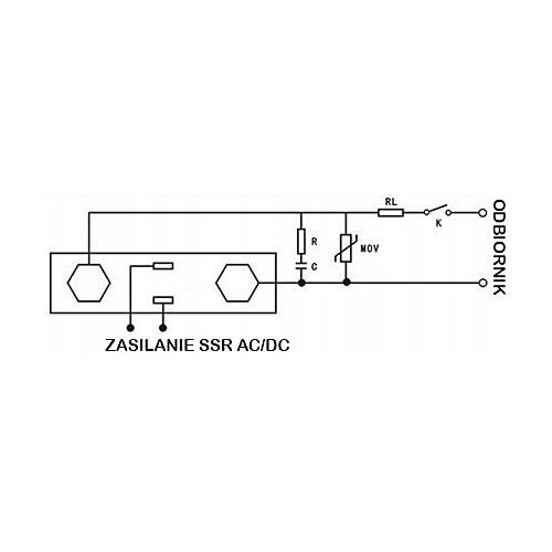 PRZEKAŹNIK PÓŁPRZEWODNIKOWY SSR DA 60A DC-AC - FOTEK 60 AMPER DA