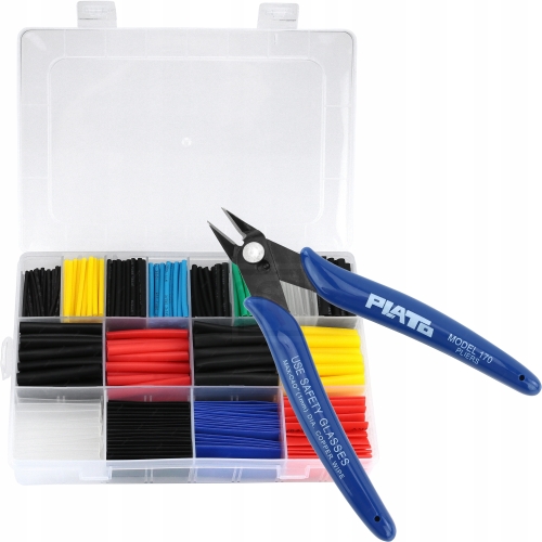 ZESTAW RUREK RURKI TERMOKURCZLIWE KOSZULKI 580szt+SZCZYPCE OBCINACZKI CĄŻKI