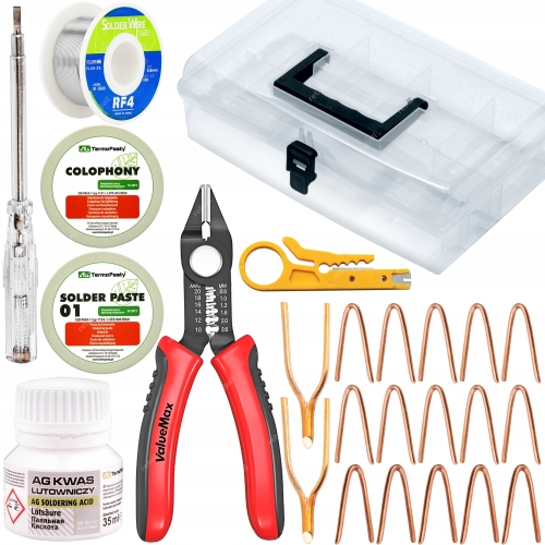 ZESTAW GROTÓW DO LUTOWNICA TRANSFORMATOROWA + AKCESORIA LUTOWNICZE BOX 25EL