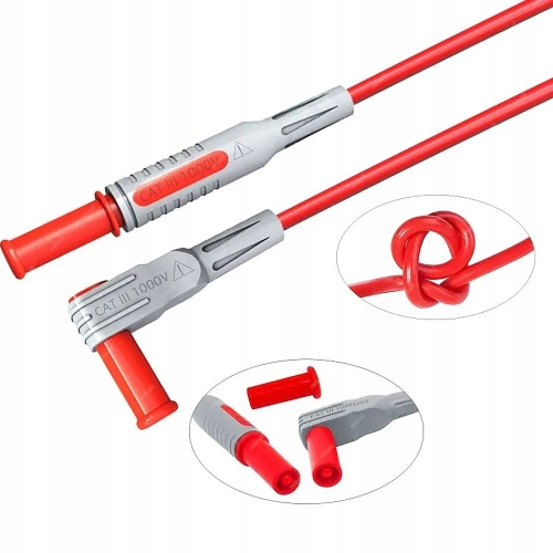 PRZEWODY POMIAROWE KABLE DO MIERNIKA CLEQEE P1308B 18w1 KROKODYLKI SONDY