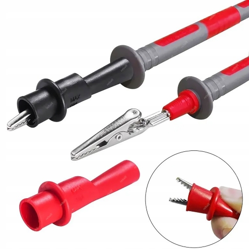 PRZEWODY POMIAROWE KABLE DO MIERNIKA CLEQEE P1308B 18w1 KROKODYLKI SONDY