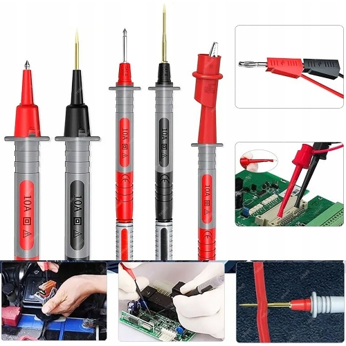 PRZEWODY POMIAROWE KABLE DO MIERNIKA CLEQEE P1308B 18w1 KROKODYLKI SONDY