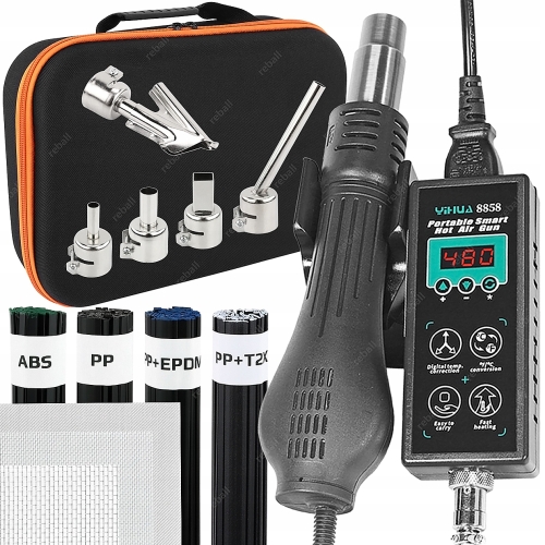SPAWARKA DO PLASTIKU 700W ZESTAW W ETUI XL- SPOIWO ABS PP EPDM SIATKA DYSZE