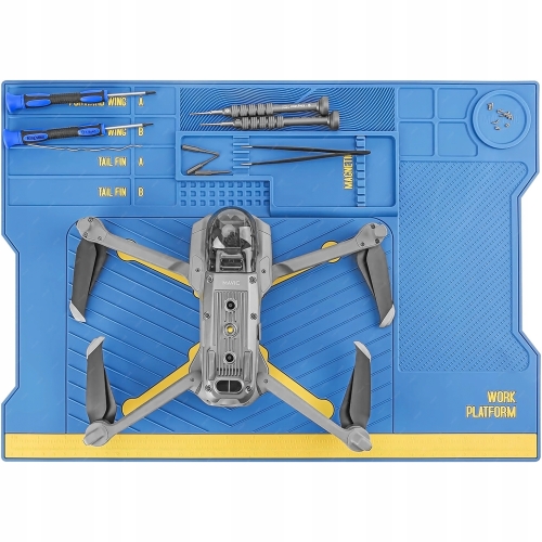 MATA SILIKONOWA DO NAPRAW BUDOWY DRONÓW IZOLACYJNA SERWISOWA 515x365mm NIEB