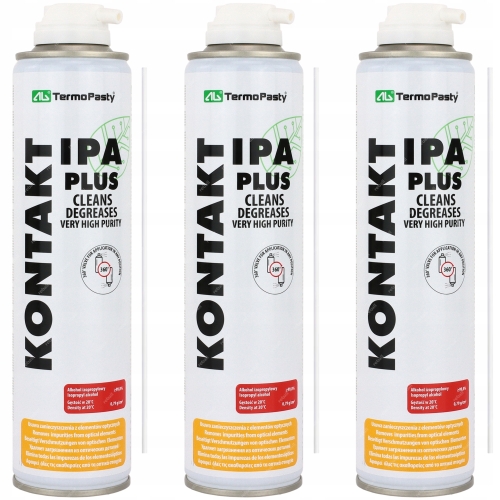 KONTAKT IPA PLUS 99,9% ALKOHOL IZOPROPYLOWY IZOPROPANOL SPRAY 3x 300ml