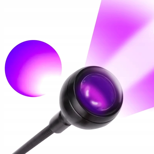 LAMPKA LED UV 5W DO UTWARDZANIA KLEJU LAKIERÓW ŻELI PAZNOKCI + MOCNA KLAMRA