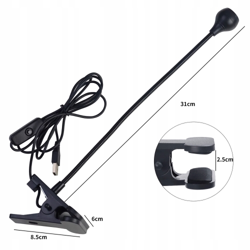 LAMPKA LED UV 5W DO UTWARDZANIA KLEJU LAKIERÓW ŻELI PAZNOKCI + MOCNA KLAMRA