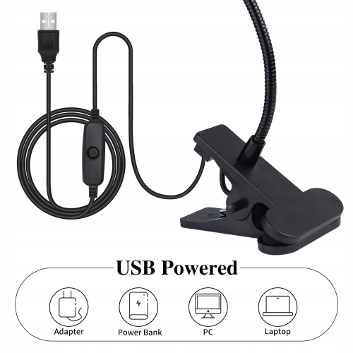 LAMPKA LED UV 5W DO UTWARDZANIA KLEJU LAKIERÓW ŻELI PAZNOKCI + MOCNA KLAMRA