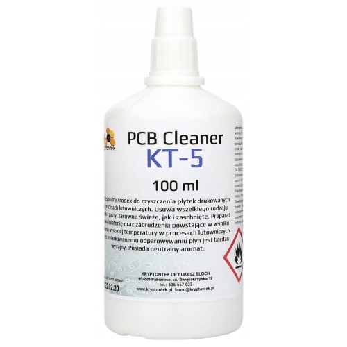 PCB CLEANER KT-5 100ml ZMYWACZ DO TOPNIK FLUXU PASTY LUTOWNICZEJ PCB HQ