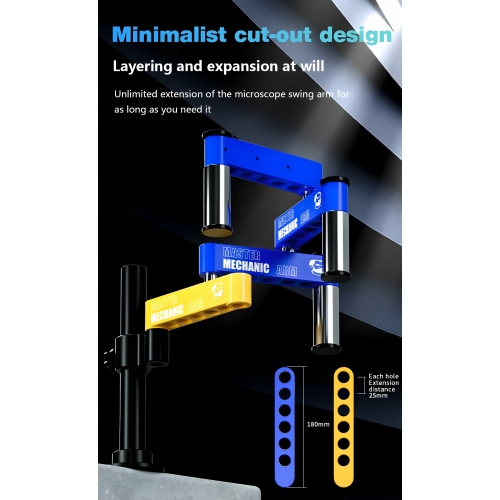 UNIWERSALNY STOJAN WIESZAK UCHWYT DO MIKROSKOPU STOŁU BLATU MECHANIC ARM M3