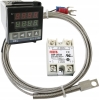 REGULATOR TEMPERATURY STEROWNIK REX C100 + CZUJNIK TYP K M6+ PRZEKAŹNIK 25A