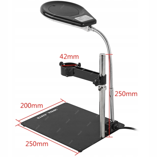UCHWYT DO KOLBY STACJI HOT AIR STOLIK BGA SMD TRZECIA RĘKA LUPA 8X LED 40X