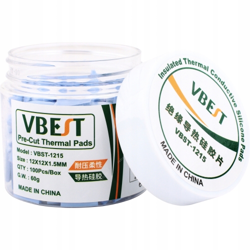 TERMOPAD TERMOPADY TERMOPRZEWODZĄCE CIĘTE ZESTAW 100szt. 1,5mm VBST-1215