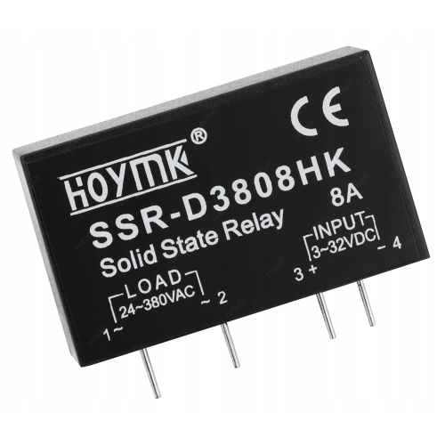 PRZEKAŹNIK PÓŁPRZEWODNIKOWY STYCZNIK DO PCB HOYMK SSR-D3808HK 8A DC-AC
